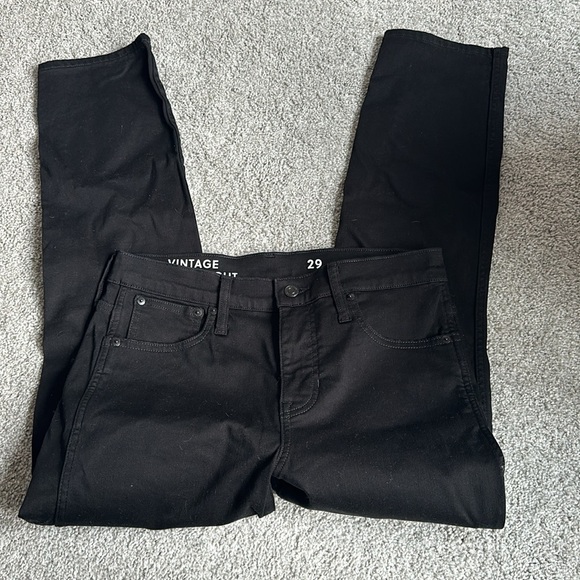 J. Crew Vintage Slim Straight Black Jeans Size 29 - Picture 2 of 4